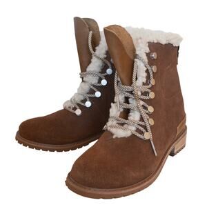 EMU Australia Bernice Shearling Lace Up Short Boot Size 7